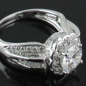 Victoria Wieck 3.42ct Absolute "Floral" Frame Ring